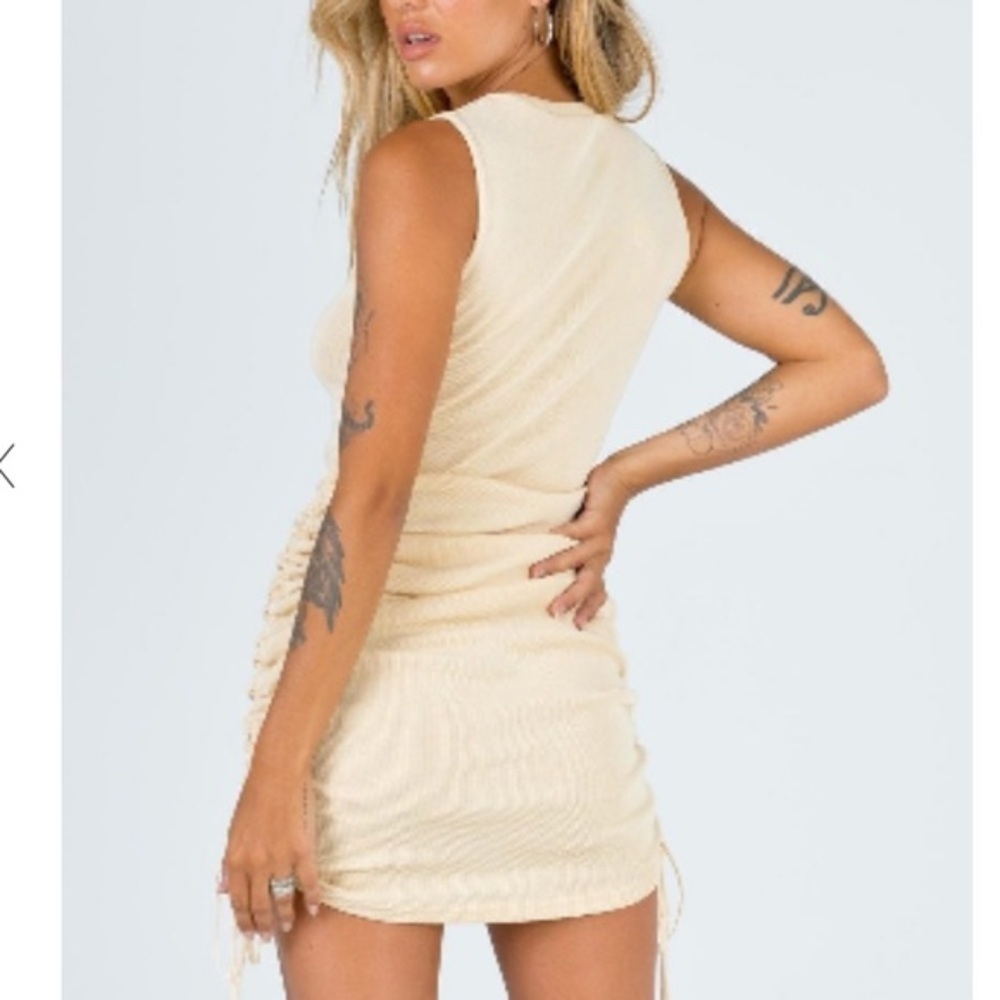 NWT  BTFBM Cotton Ruched Drawstring Sexy Party Dress - Picture 6 of 13